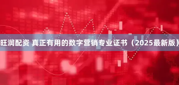 旺润配资 真正有用的数字营销专业证书（2025最新版）